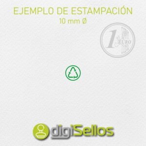 Ejemplo impresión sello 10 mm Ø