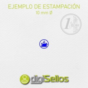 Ejemplo impresión sello 10 mm Ø
