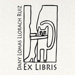 Ex Libris Katze im Kuss